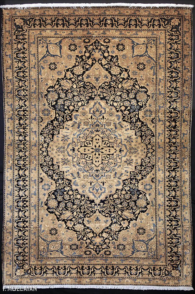 Tappeto Persiano Antico Kashan Mohtasham n°:65928049